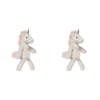 2PK Mary Meyer Putty Animal Unicorn 33cm Soft Plush Toy Kids 0+ Cream
