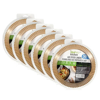 6x 50pc Ideal Kitchen Air Fryer Paper Disposable Round Liner Sheet 20cm