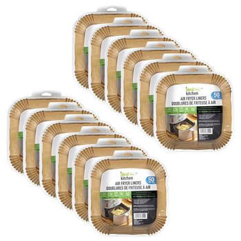 12PK 50pc Ideal Kitchen Paper Air Fryer Square Disposable Liner