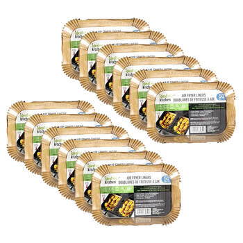 12x 50pc Ideal Kitchen Air Fryer Paper Disposable Rectangle Liner Sheet 22x14cm