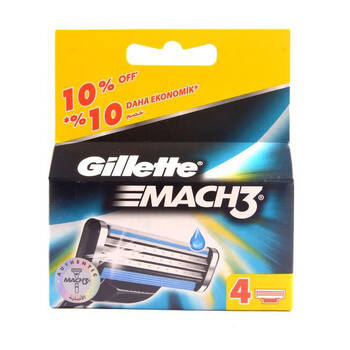 4pc Gillette Mach 3 Razor Head Duracomfort Edge Blades For Men