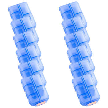 12PK Wish Supplement Pill Container Box w/ Display 10 Compartments Assorted