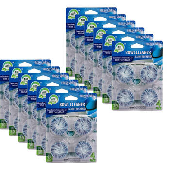 12x 4pc Air Fusion Toilet Bowl Cleaner & Air Freshener - Linen