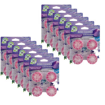 12x 4pc Air Fusion Toilet Bowl Cleaner & Air Freshener - Lavender