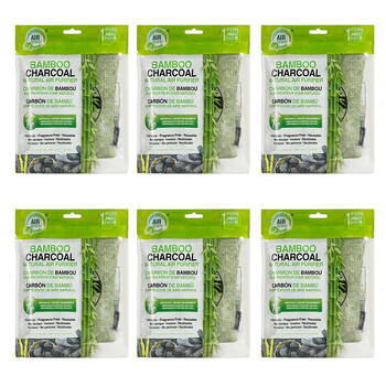 6PK Air Fusion Bamboo Charcoal Air Purifying Bag Odour Absorber 15x10cm