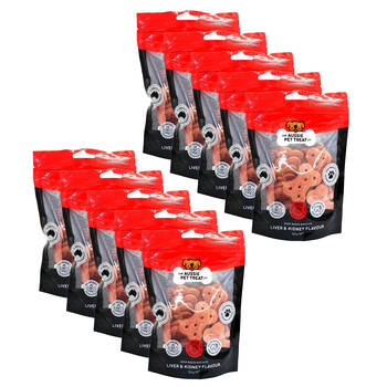 10PK The Aussie Pet Treat Co Dog Biscuit Liver & Kidney 150g Healthy