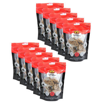 10PK The Aussie Pet Treat Co Dog Biscuit Smoky Bacon 150g Healthy