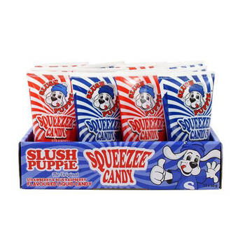 12PK Slush Puppie Squeezable Candy Tube Fruit-Flavoured Lollies 60g Assorted