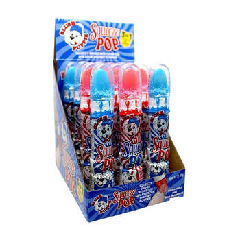 12PK Slush Puppie Squeezy Pop Candies Fruit-Flavoured Lollies 45g Assorted