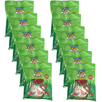 12PK TNT Chewy Watermelon Flavoured Sweet and Sour Soft Lolly Slices 140g