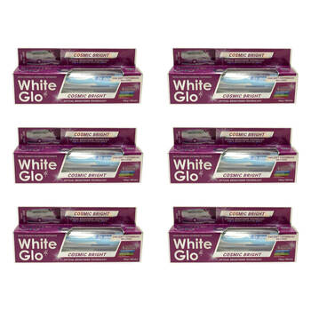 6x 2pc White Glo Whitening Toothpaste & Toothbrush Dental Care Set Cosmic Bright
