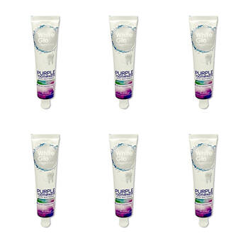 6PK White Glo Advantage Purple w/ Whitening Dental Care Toothpaste 113g