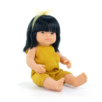 Miniland MF&M Baby Doll Asian Girl 38cm Kids Toy 10m+