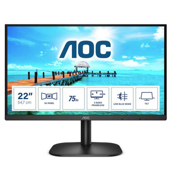 AOC 21.5' Ultra Slim 16:9 Home Office Business Monitor  w/ HDMI/VGA Port