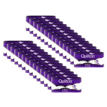 28x 2pc Quilton 180-Sheet Softness Tissue Roll 3-Ply White