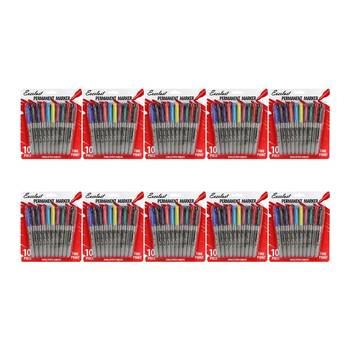 10x 10pc Everlast Fine Point Coloured Permanent Markers Writing Stationery