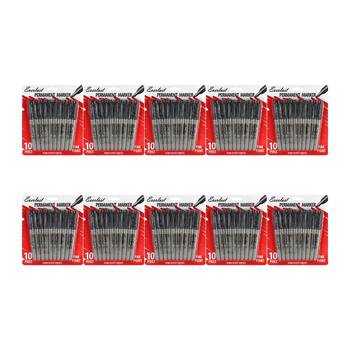 10x 10pc Everlast Fine Point Black Permanent Markers Writing Stationery