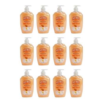 12PK Bathox Handwash Liquid Pump Milk & Honey 600ml For Dry Skin