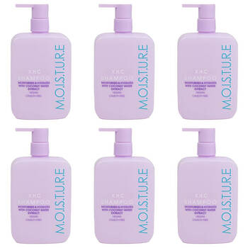 6PK XHC Moisture Shampoo w/ Coconut Water Extract For Dry Damaged Hair 350ml