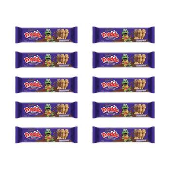 10PK Cadbury Freddo Chocolate Crunchy Biscuit Pack 167g Sweet Confectionery