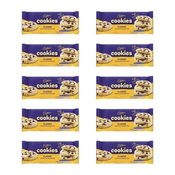 12PK Cadbury Classic Soft Chocolate Chip Cookie Biscuits 156g Confectionery