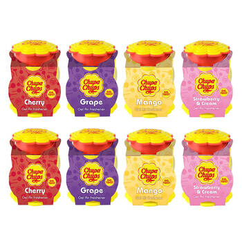 8PK Chupa Chups Gel Pull Up Air Freshner 73g Assorted Home Room Fragrance