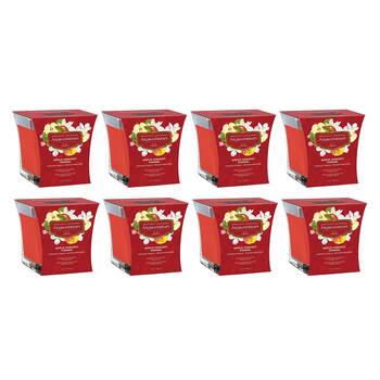 8PK Air Fusion Glass Scented Candle Apple Harvest Red Home Room Fragrance