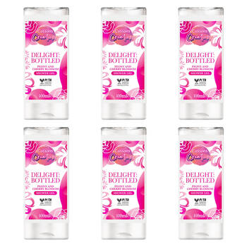 6PK Cussons Creations Shower Gel Body Wash 400ml Peony & Cherry Blossom