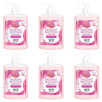 6PK Cussons Creations Antibacterial Hand Wash 500ml Peony & Cherry Blossom