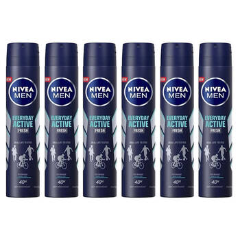 6PK Nivea Aerosol Everyday Active Fresh Deodorant Spray 250ml Antiperspirant