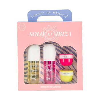 4pc Solo En Ibiza Bath & Body Fragrance Mist Cream Gift Set Summer Escape