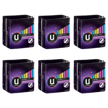 6x 10pc Kotex U Overnight Regular Maxi Sanitary Pads w/ Wings Anti-Leak Long & Wide