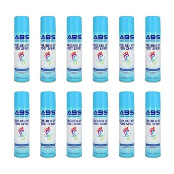 12PK ABS Freshen Up Foot Spray Fresh Scent 150ml Odour Neutralising Mist 