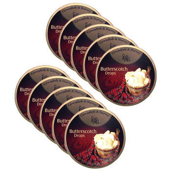 10PK Cavendish & Harvey Butterscotch Drop 200g Candy Lollies Sweet Confectionery