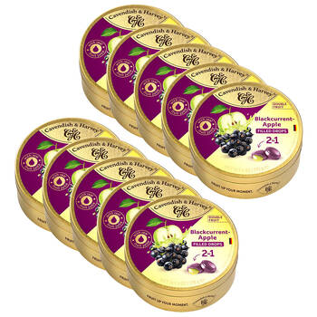 10PK Cavendish & Harvey Duo Currant-Apple Filled 175g Sweet Confectionery