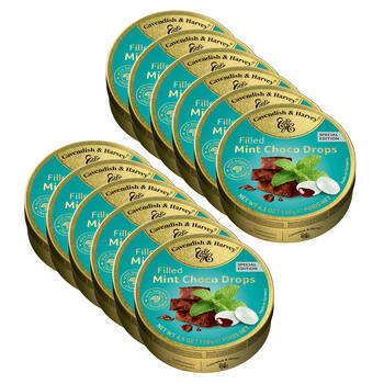 12PK Cavendish & Harvey Mint Choco 200g Candy Lollies Sweet Confectionery