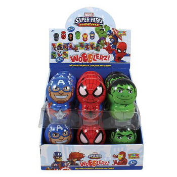 18PK Marvel Avengers Wobblerz Figure Candy Lollies Assorted 10g Sweet
