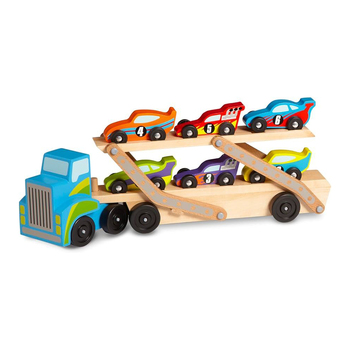 Melissa & Doug Jumbo Race-Car Carrier Kids/Childrens Toy 3+
