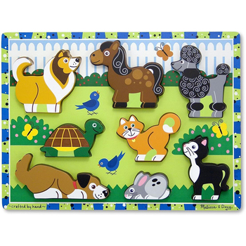 Melissa & Doug Pets Chunky Puzzle 8pc Kids/Childrens Toy 2+