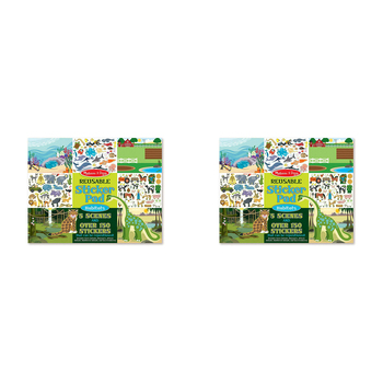 2PK Melissa & Doug Reusable Sticker Pad Habitats Kids/Childrens Toy 3y+
