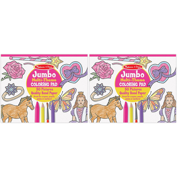 2PK Melissa & Doug Jumbo Colouring Pad Pink Kids/Childrens Toy 3+