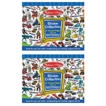 2PK Melissa & Doug Sticker Collection Blue Kids/Childrens Toy 3y+