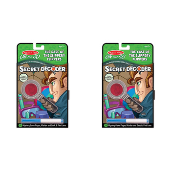 2PK Melissa & Doug On The Go Secret Decoder Slippery Flippers Kids Toy 6+