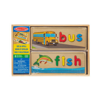 Melissa & Doug See and Spell Alphabet Childrens Toy Wooden Puzzles 4y+