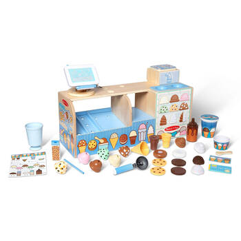 Melissa & Doug Cool Scoops Ice Creamery Pretend Play Kids Toy Set 3y+