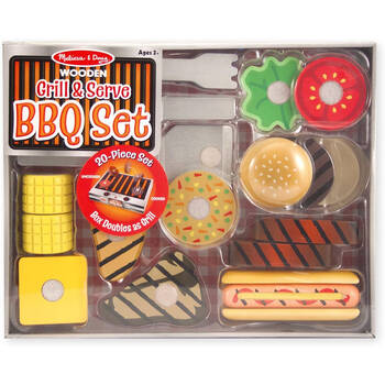 Melissa & Doug Grill & Serve BBQ Kids Pretend Kitchen Play Set 3y+