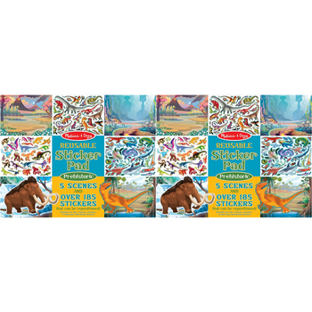 2PK Melissa & Doug Reusable Sticker Pad Prehistoric Kids/Childrens Toy 3y+
