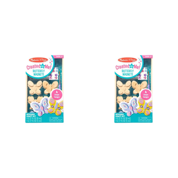 2PK Melissa & Doug Created by Me! Butterfly Magnets Kids/Childrens Toy 4y+