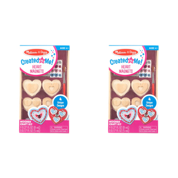 2PK Melissa & Doug Created by Me! Heart Magnets Kids/Childrens Toy 4+