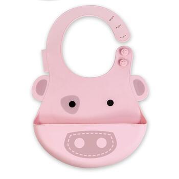 Marcus & Marcus Baby Bib Pokey Pig Soft Silicone 6m+ Pink